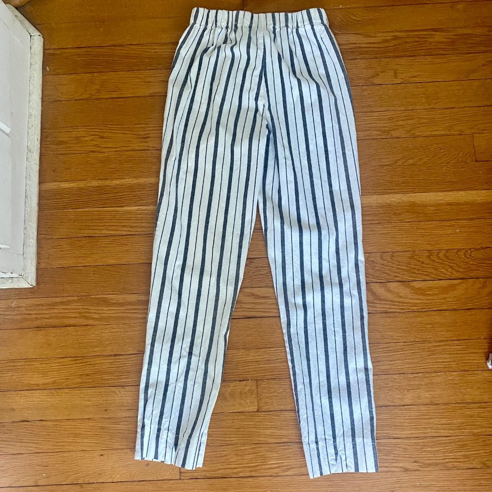 Brandy Melville John Galt High Rise Striped Cotton Pants - Picture 3 of 4